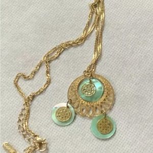 Mudd Floating Jade Gold Necklace